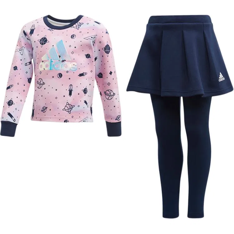 Спортивная повседневная одежда Pink/Black для детей 3–7 лет Adidas