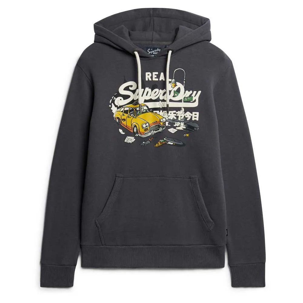 

Худи Superdry New York Vl Graphic, серый