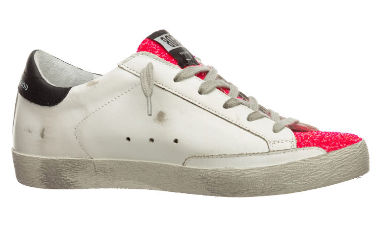 Кроссовки Golden Goose Super-Star женские, белый / красный — фото 2
