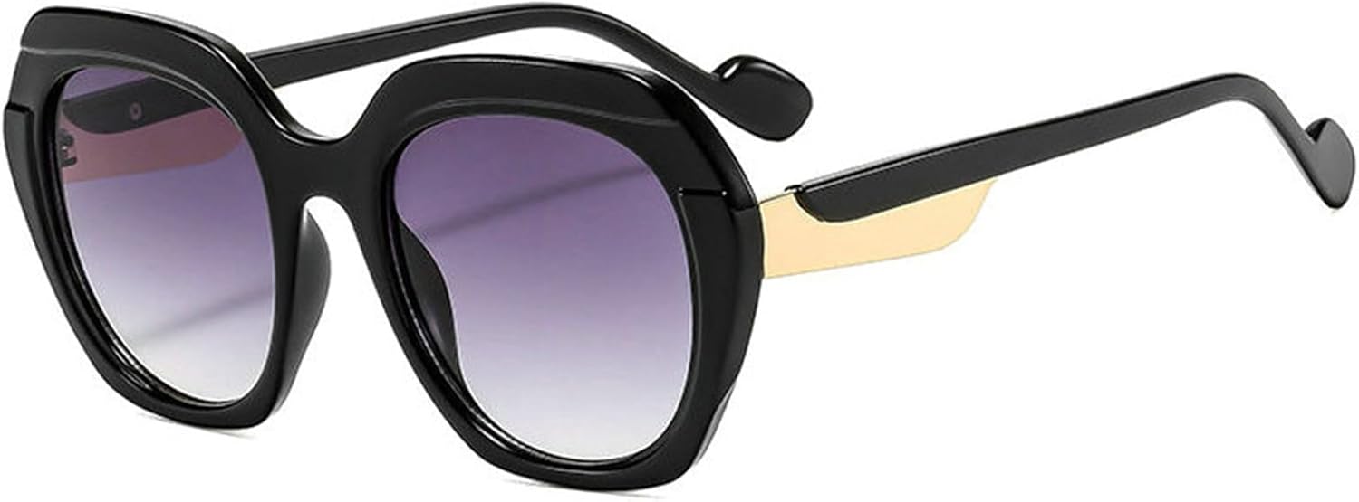 

Willochra Винтажные большие квадратные женские роскошные солнцезащитные очки неправильной формы с градиентным переходом цвета, защита от УФ-излучения UV400, мужские солнцезащитные очки в стиле панк, C1