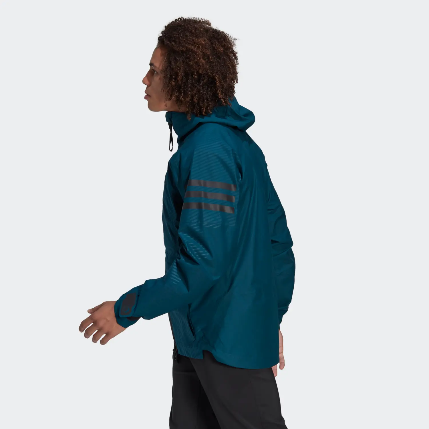 Куртка мужская темно-зеленая Adidas, темно-зеленый — фото 2