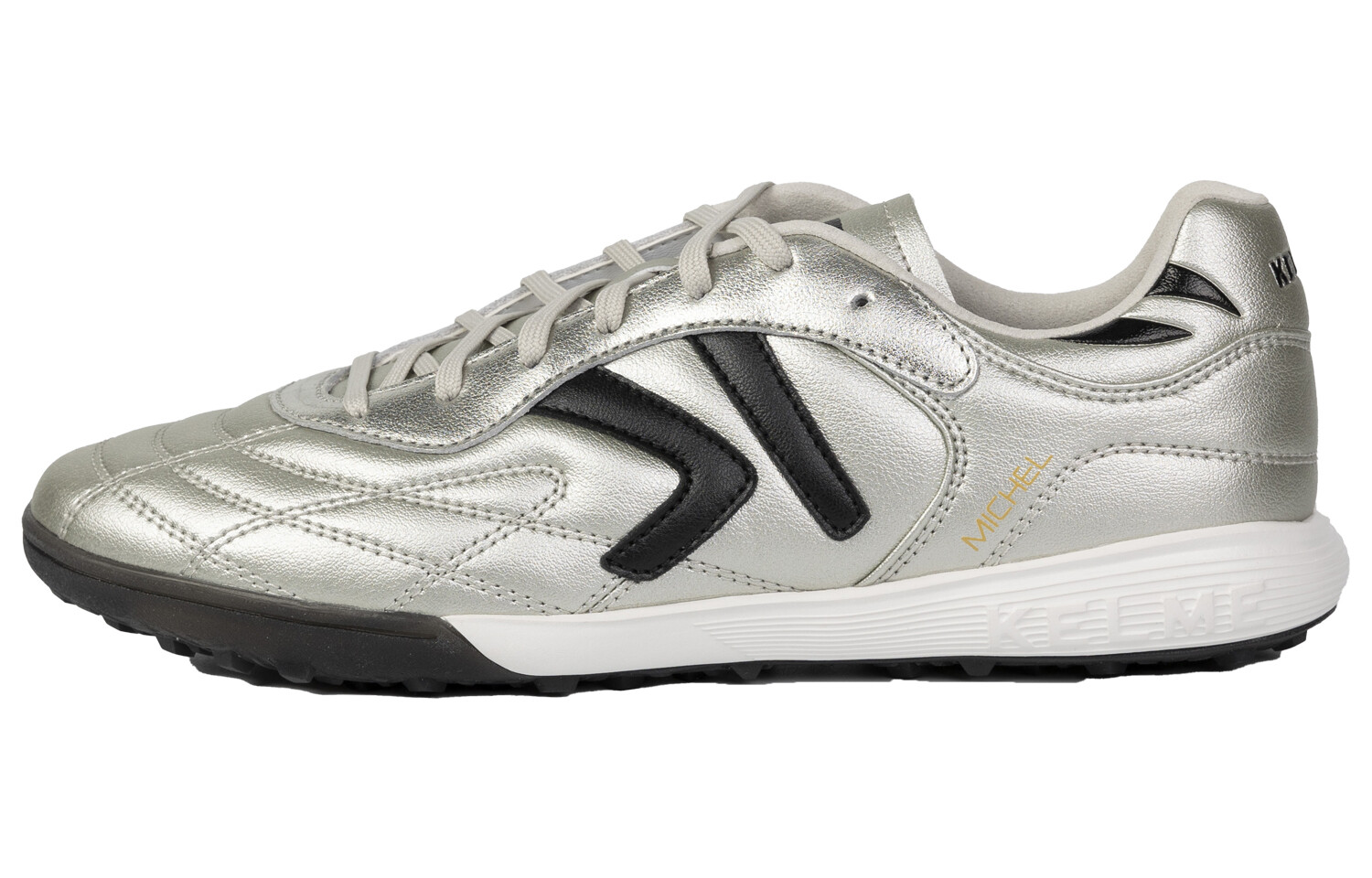 

Футбольные бутсы мужские низкие серебристые Kelme