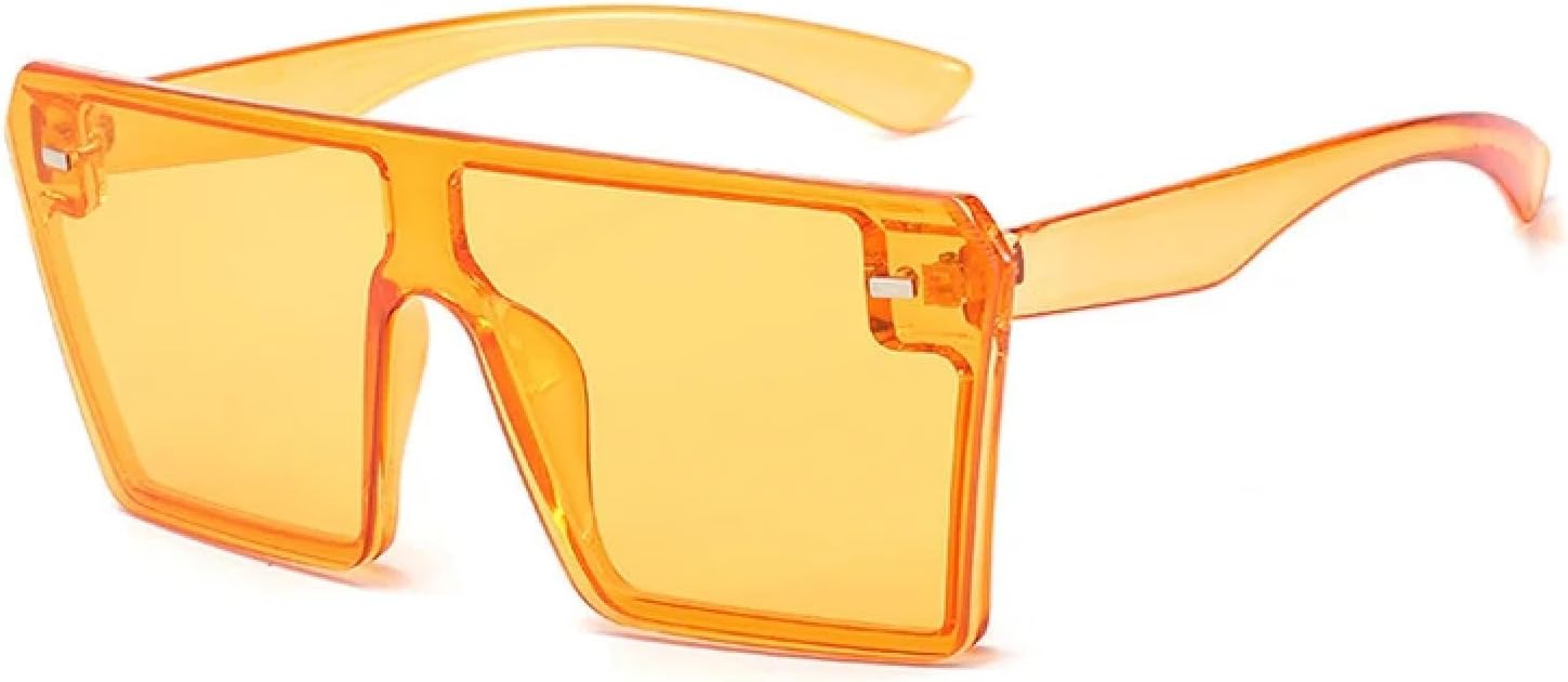 

Солнцезащитные очки большого размера для женщин и мужчин, модные и роскошные, в крупной оправе, для активного отдыха и вождения, защита от УФ-излучения UV400 TKKTLLT, Orange Orange