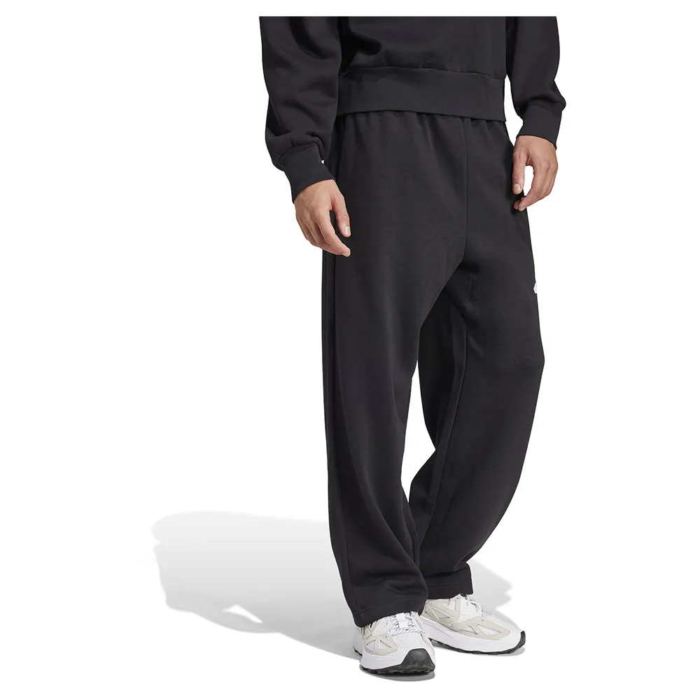 Джоггеры adidas Essentials Wide Leg 3 Bar Logo, черный — фото 3