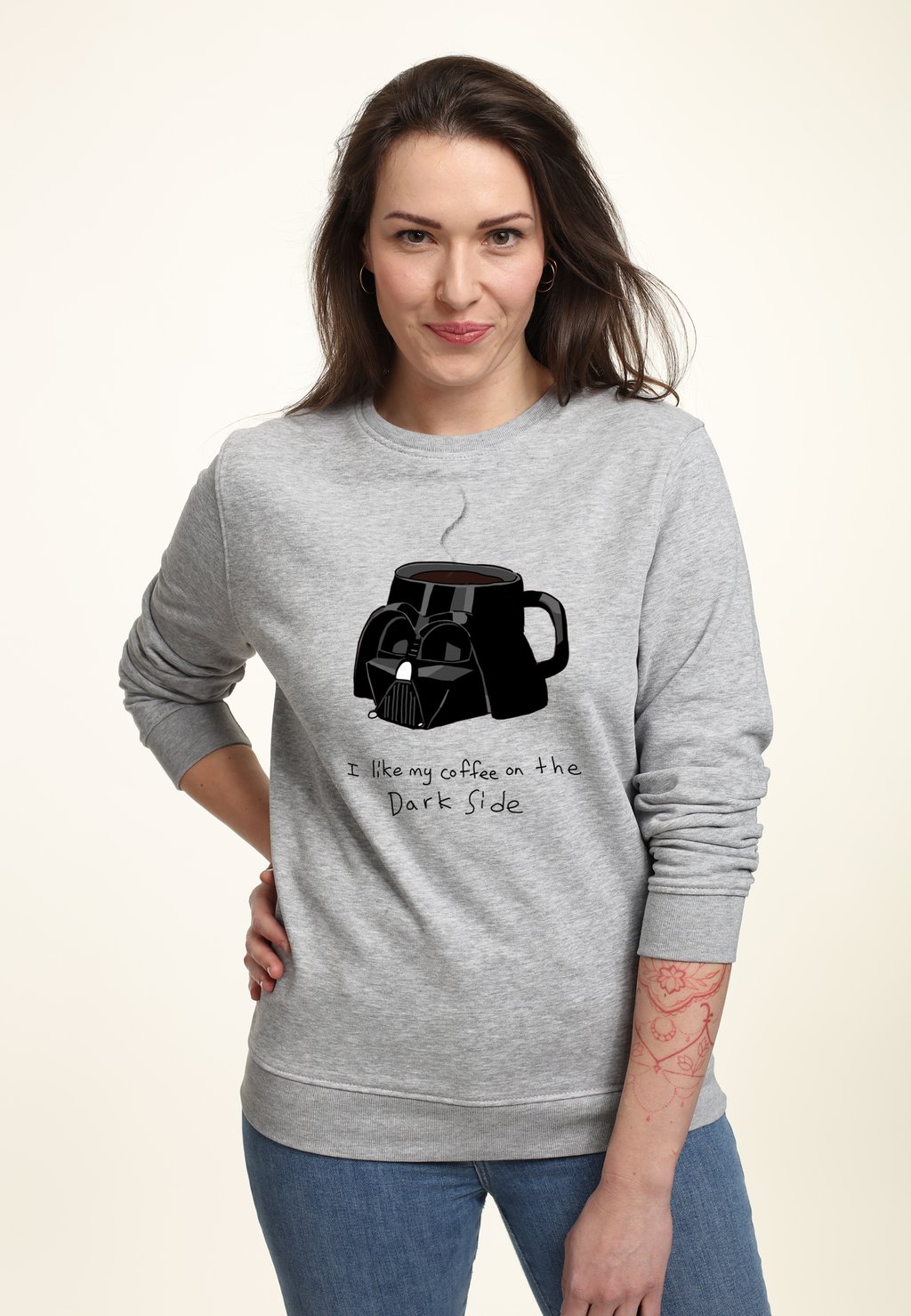 

Толстовка STAR WARS CLASSIC COFFEE ON THE DARK SIDE Star Wars, цвет Mottled Grey