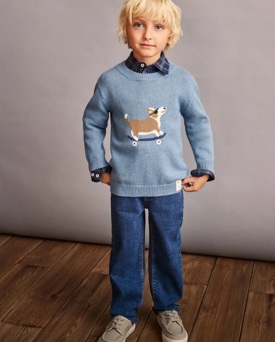 

Джинсы прямого кроя для мальчика Coconut El Corte Inglés, бледно-голубой