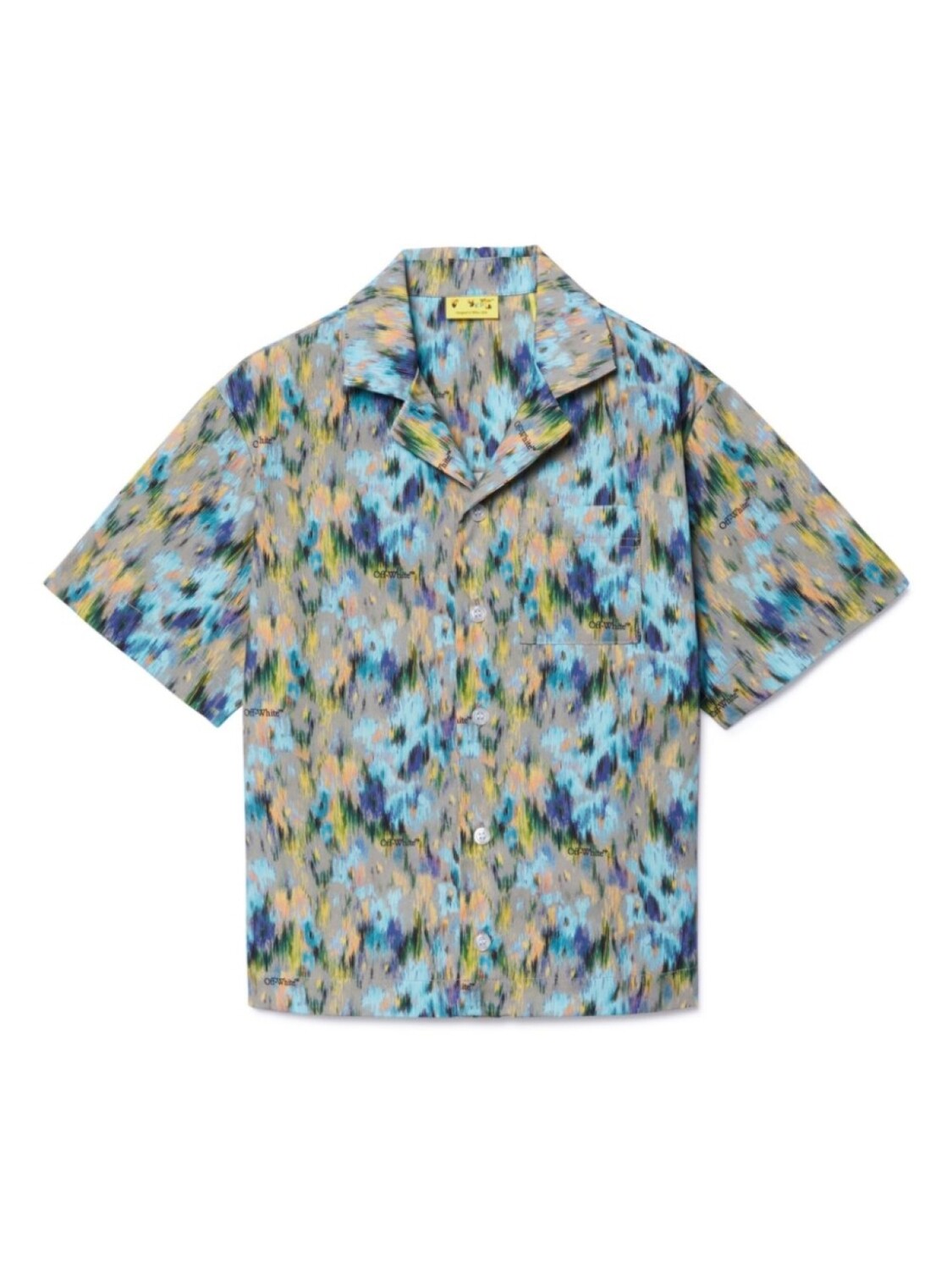

Рубашка с акварелью Off-White Kids, синий