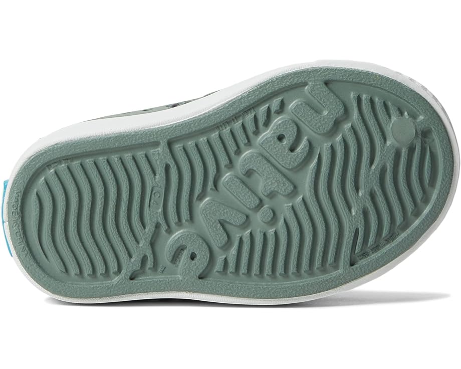 Детские кроссовки Native Shoes Jefferson Print (Toddler) Native Shoes Kids, Folk Green/Shell White/Onyx Lightning — фото 3