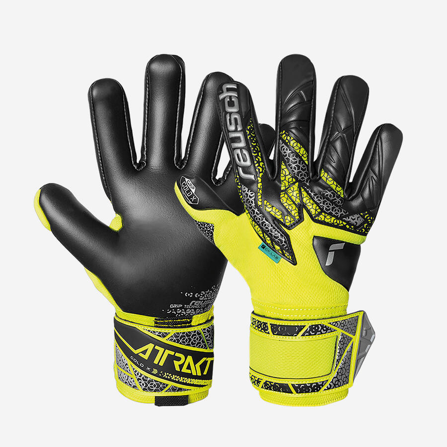

Женские/мужские футбольные вратарские перчатки - Reusch Attrakt Gold X NC Yellow