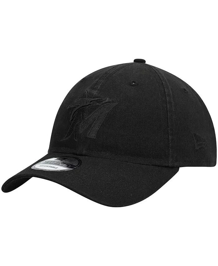 

Мужская регулируемая кепка Miami Marlins Black On Black Core Classic 9Twenty New Era