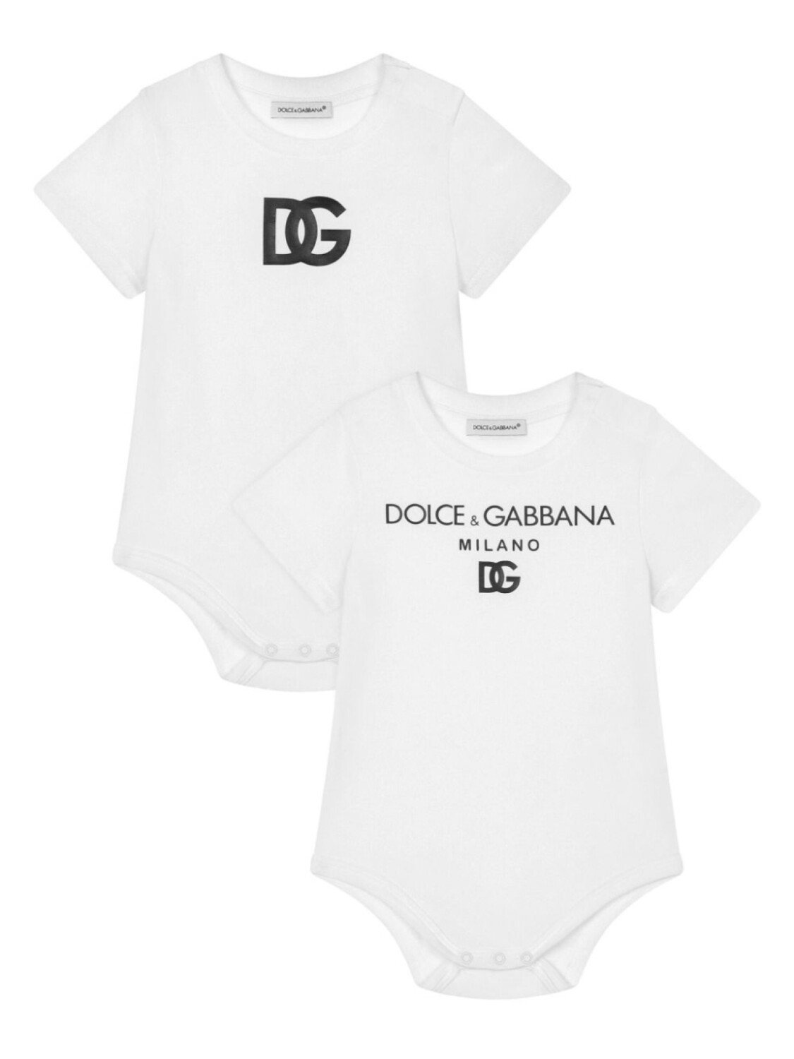 

Dolce & Gabbana комплект из двух боди с логотипом, белый