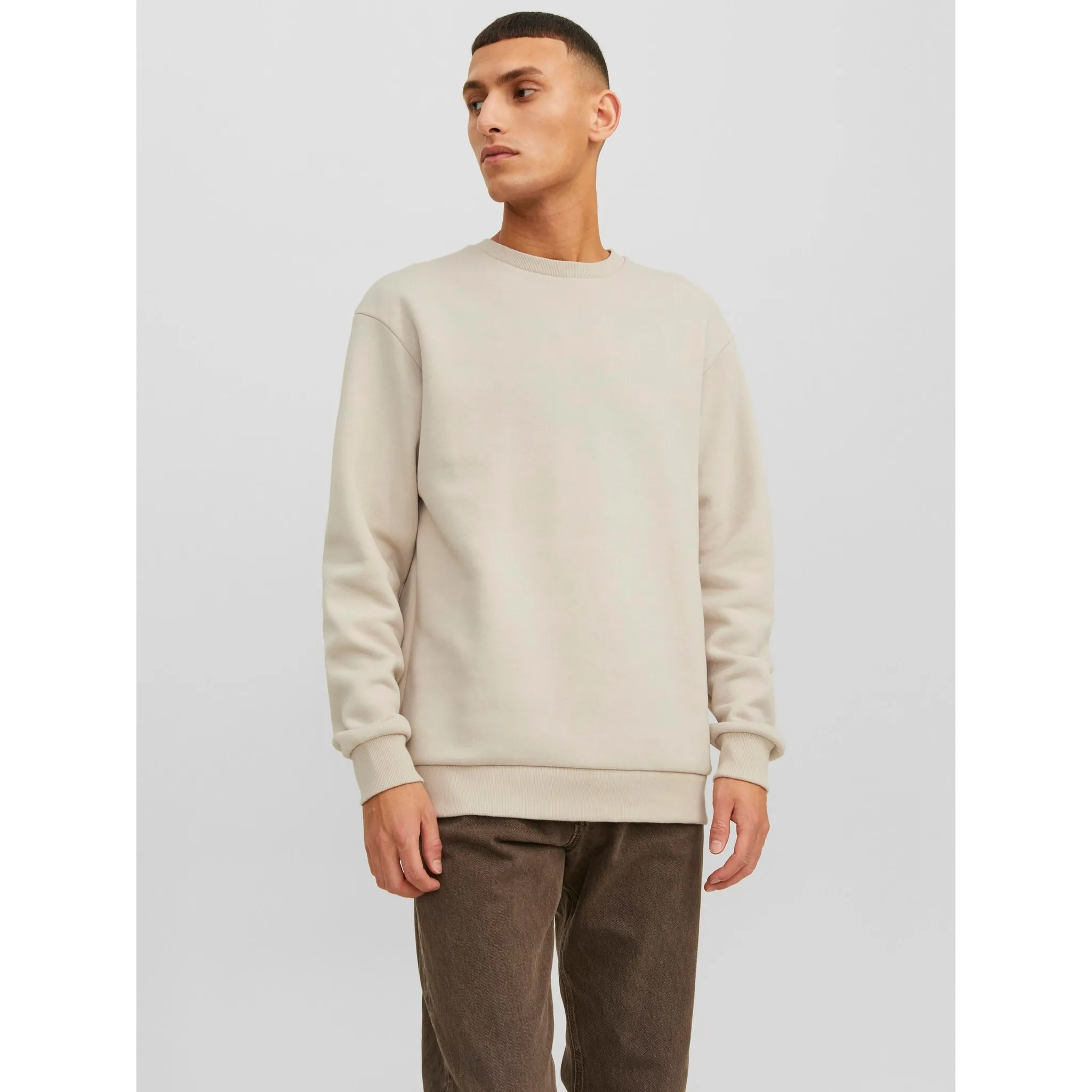 

Толстовка Jack & Jones "JJEBRADLEY SWEAT CREW NOOS", цвет Moonbeam