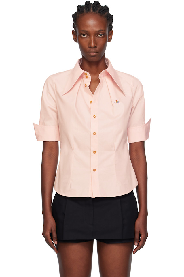 

Рубашка с коротким рукавом в виде скрипки Vivienne Westwood, розовый