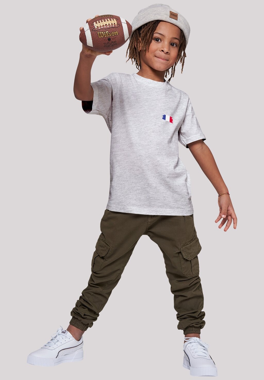 

Футболка с принтом FRANCE FLAGGE FAHNE F4NT4STIC, цвет heather grey