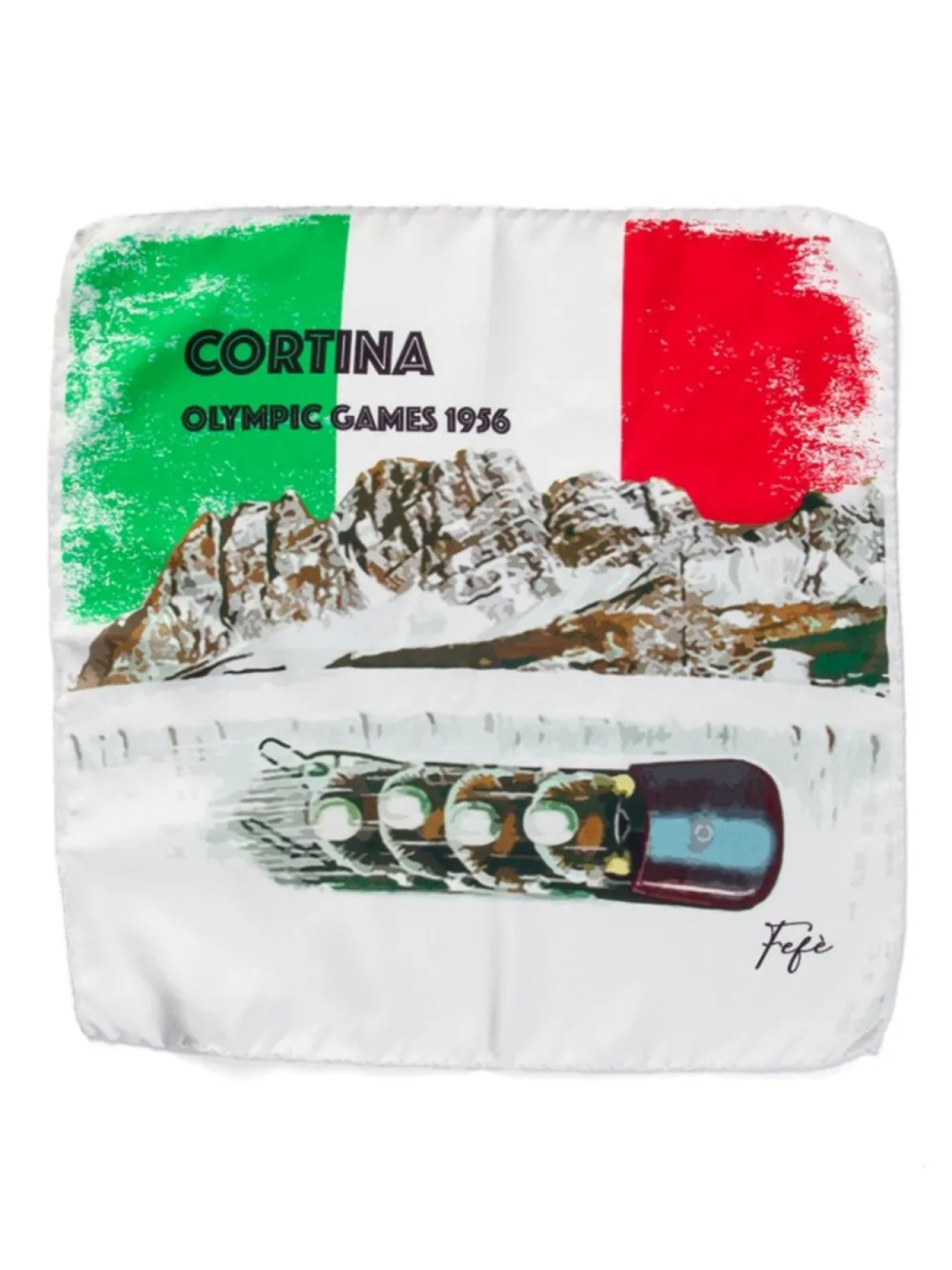 

Карманный шарф с принтом Олимпийских игр FeFè Cortina, белый