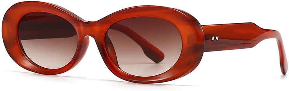 

Популярные модные овальные женские солнцезащитные очки в винтажном стиле, конфетные цвета, прозрачный градиент, мужские солнцезащитные очки в стиле панк WNCKSQ, Brown Stripes Tea