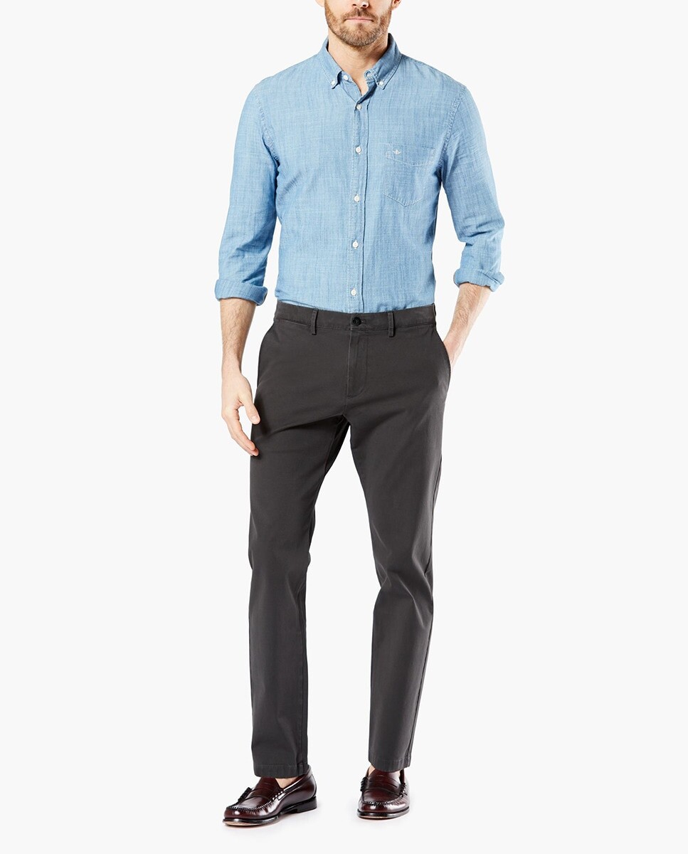 

Мужские узкие серые брюки чинос Smart 360 Flex Dockers, серый
