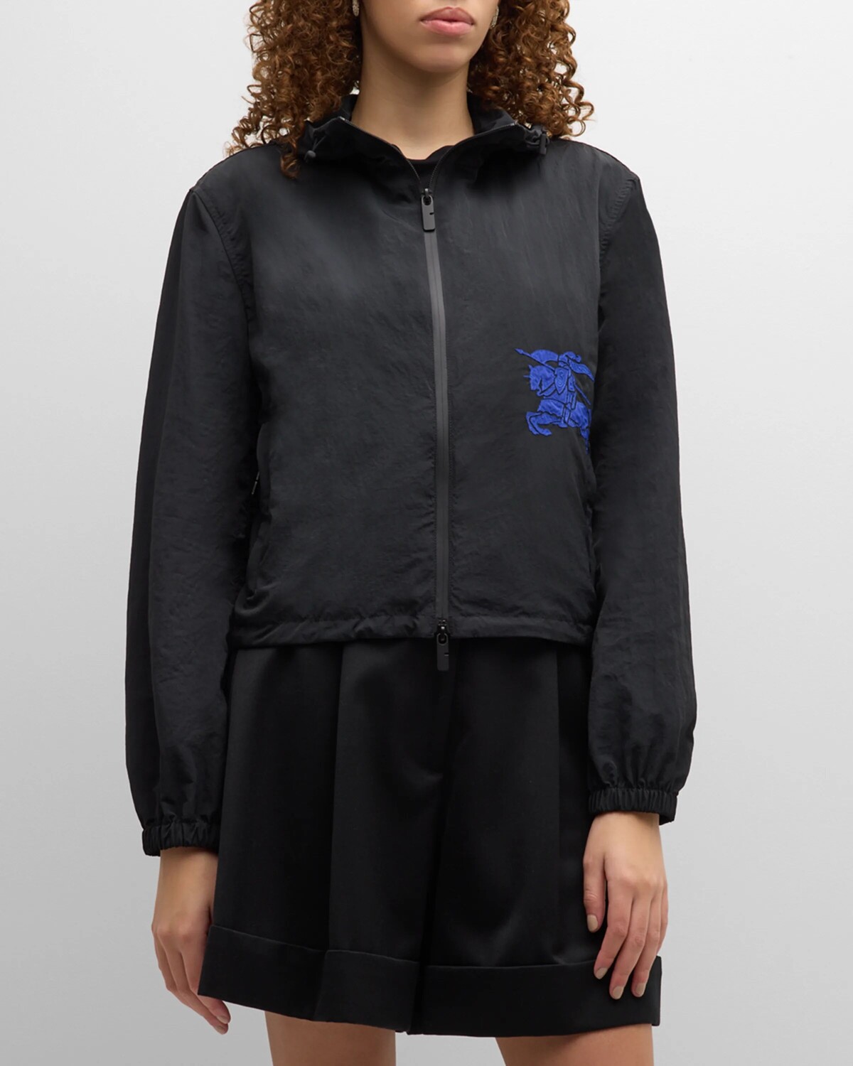 

Куртка с капюшоном и вышивкой EKD Burberry, цвет Black, Черный, Куртка с капюшоном и вышивкой EKD Burberry, цвет Black