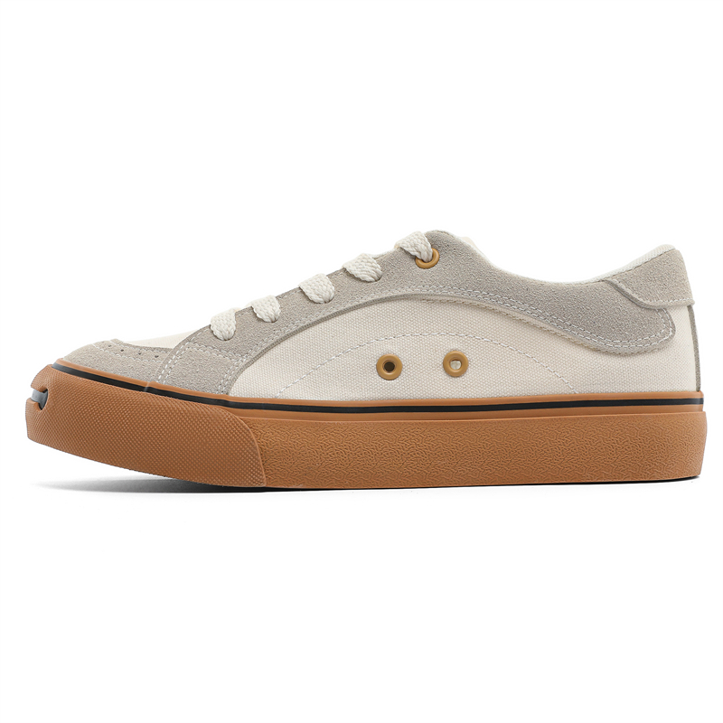 

JETRAM Мужские низкие скейтерские кеды бежевые, цвет Beige