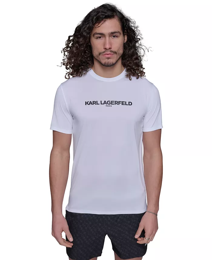 

Мужская рашгард с логотипом Regular-Fit KARL LAGERFELD PARIS, белый