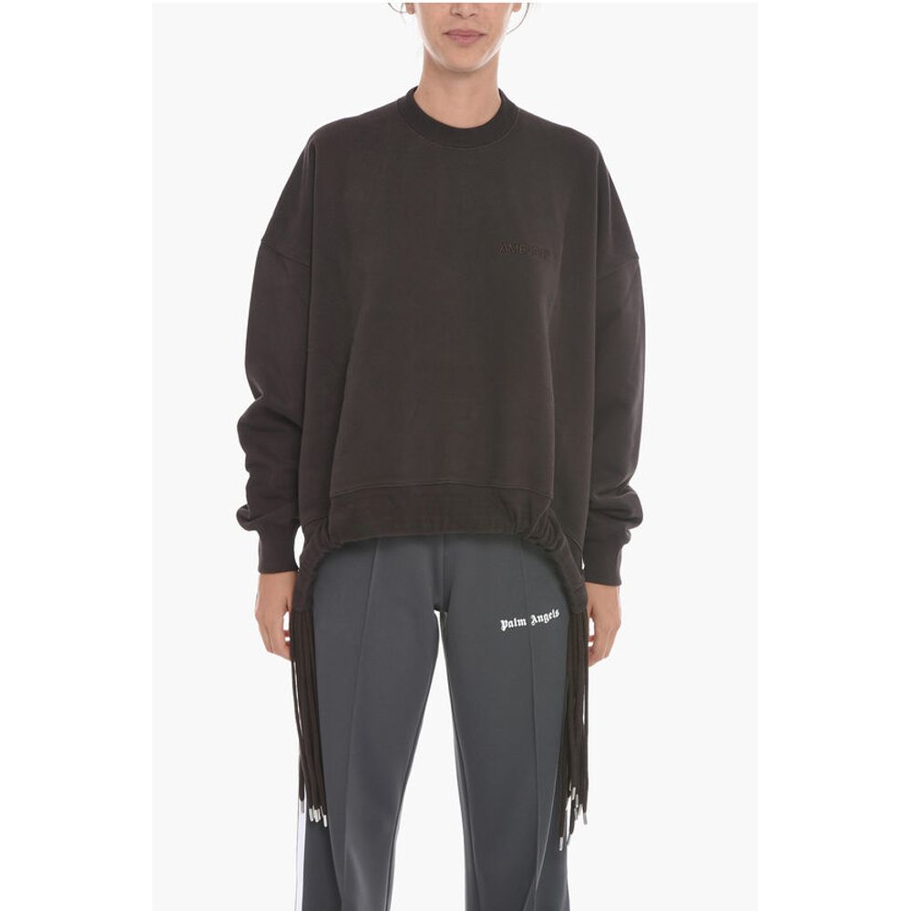 

Толстовка MULTICORD из начесаного хлопка с круглым вырезом и вышитым логотипом Ambush, Brown