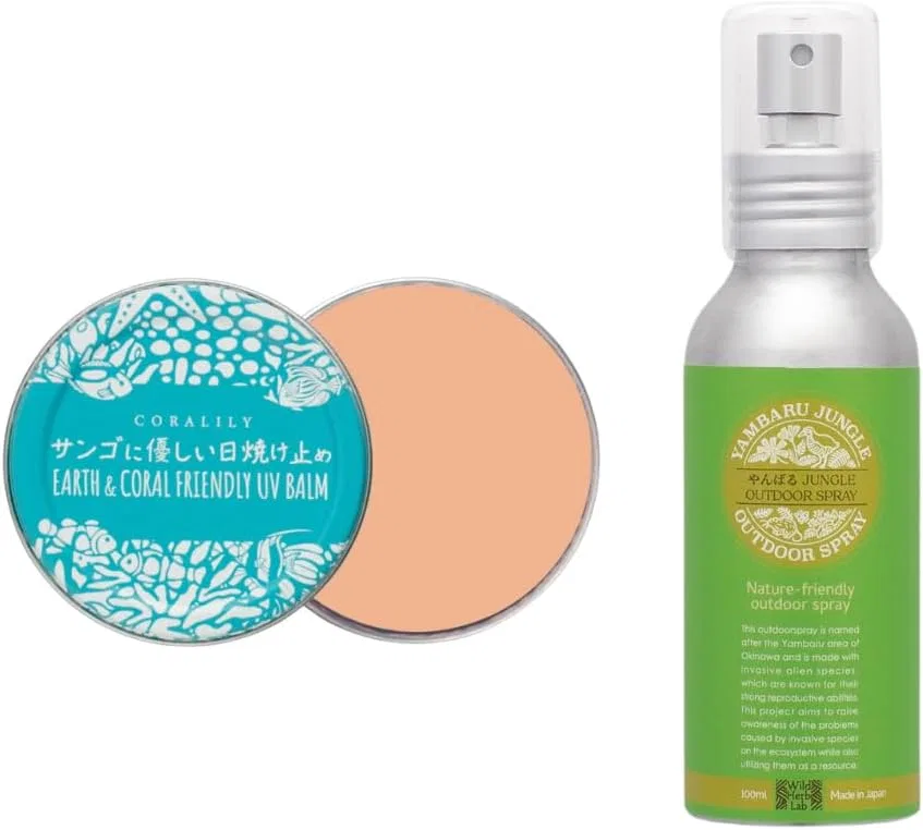 Солнцезащитный крем и спрей Outdoor Guard от Coral Friendly Sunscreen, набор из 2 средств, бежевый Coral-Friendly Sunscreen