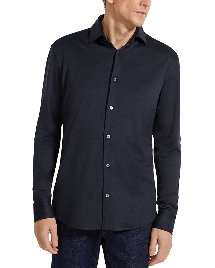 

Рубашка с длинным рукавом Zegna, синий