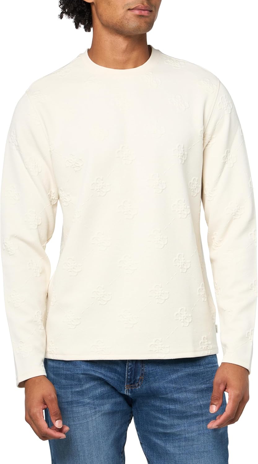 

GUESS Мужская длинная футболка с логотипом Quattro G, Quicksand, Бежевый, GUESS Мужская длинная футболка с логотипом Quattro G, Quicksand