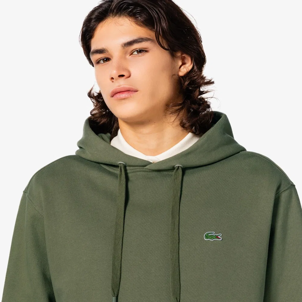 Мужское базовое худи SH398E-55N цвета хаки от Lacoste — фото 2