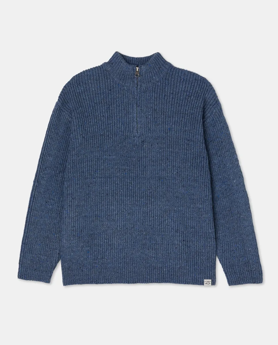 

Трикотажный джемпер для мальчика с круглым вырезом, однотонный Kids El Corte Inglés, синий