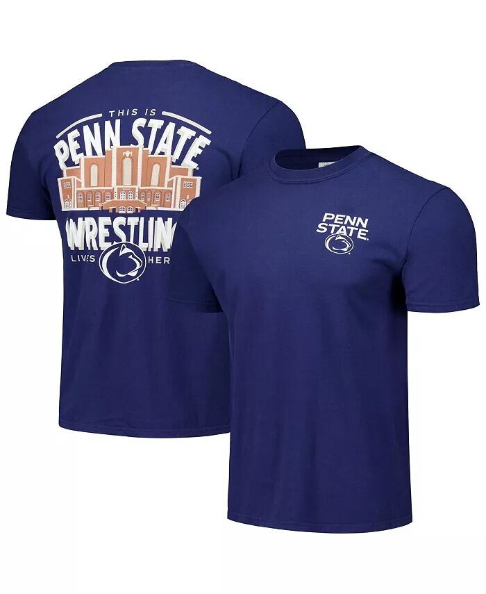 

Футболка мужская и женская Navy Penn State Nittany Lions Hyper Local Wrestling Rec Hall Image One