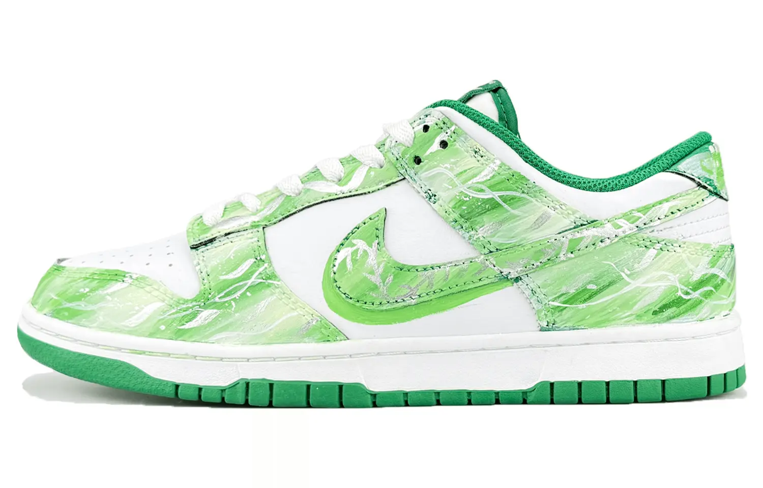 

Nike Кроссовки для скейтбординга Dunk Anti Slip, износостойкие, низкие, мужские, зеленые, белые
