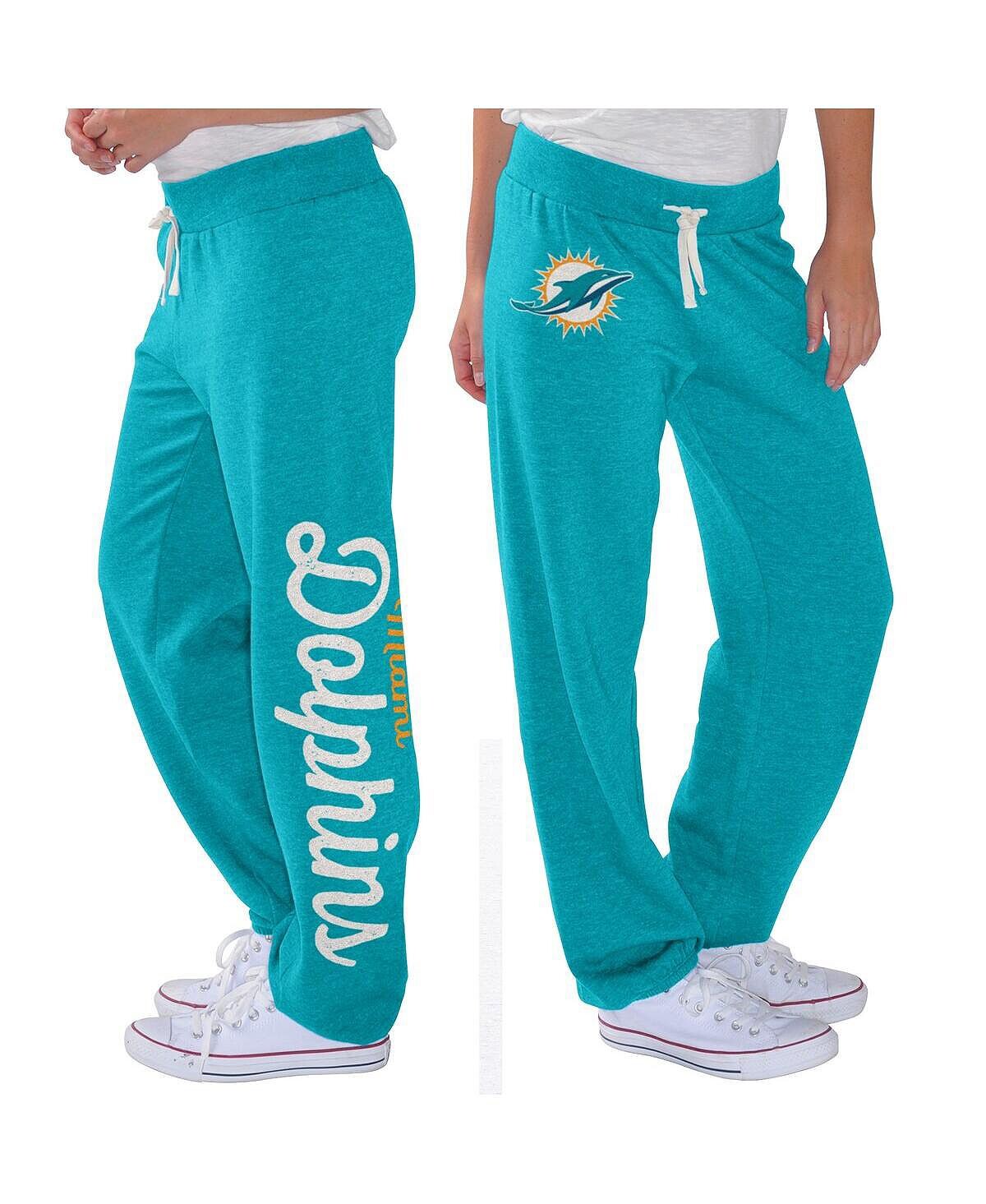 

Женские флисовые брюки Aqua Miami Dolphins для схватки G-III 4Her by Carl Banks