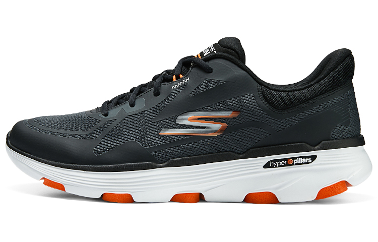 

Skechers Амортизирующие, износостойкие низкие кроссовки для бега, мужские, серо-оранжевые