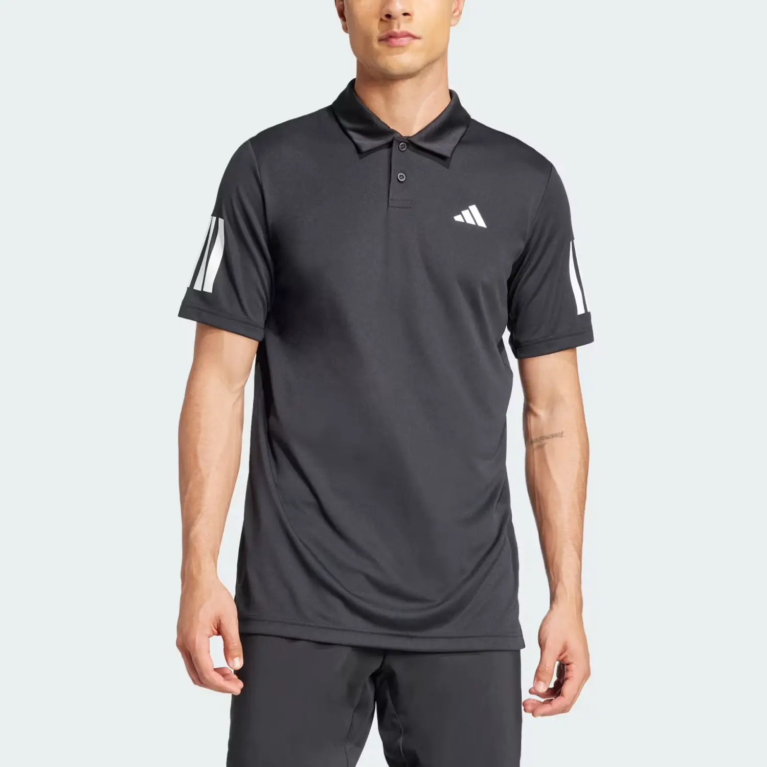 Футболка-поло adiClub Club Tennis 3 Stripes с доставкой Adidas, черный — фото 4