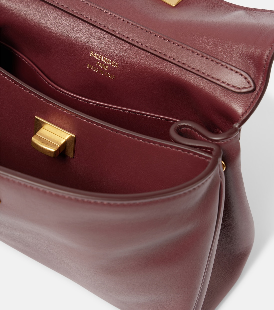 Кожаная мини-сумка Rodeo Balenciaga, Dark Burgundy — фото 3