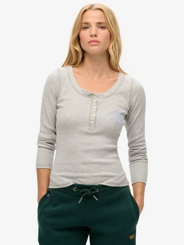 

Спортивная рубашка на пуговицах с длинными рукавами Superdry, Ice Grey Marl