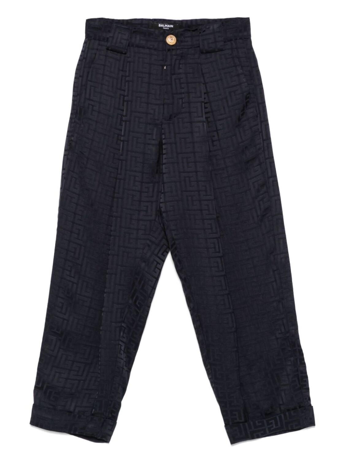 

Balmain Kids жаккардовые брюки с логотипом PB, синий