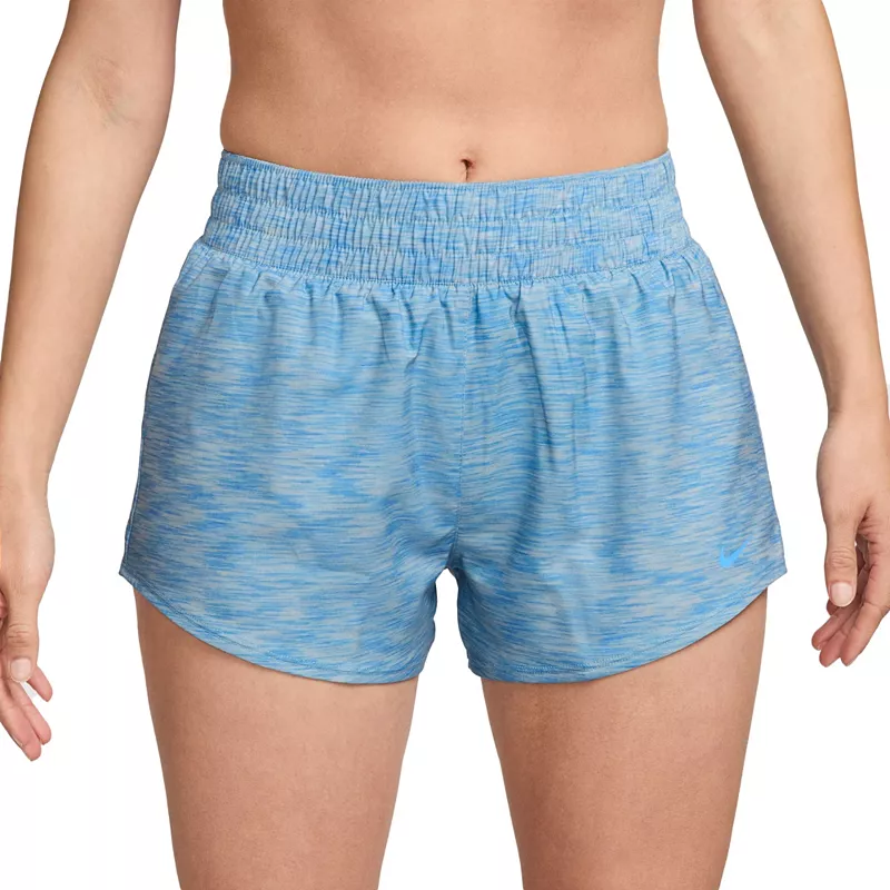 

Женские шорты Nike One Dri-FIT со средней посадкой, 3 дюйма, на короткой подкладке, цвет Denim Turq