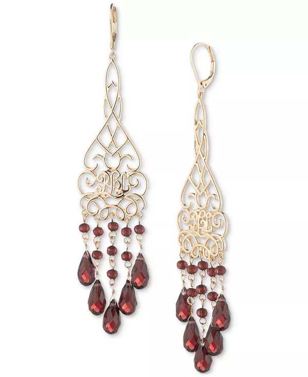 

Серьги-Люстры из золотистого бисера Lauren Ralph Lauren, gold