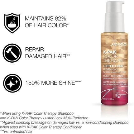 K-Pak Color Therapy Lustre Lock Масло для блеска для унисекс, 2,13 унции, Joico — фото 3