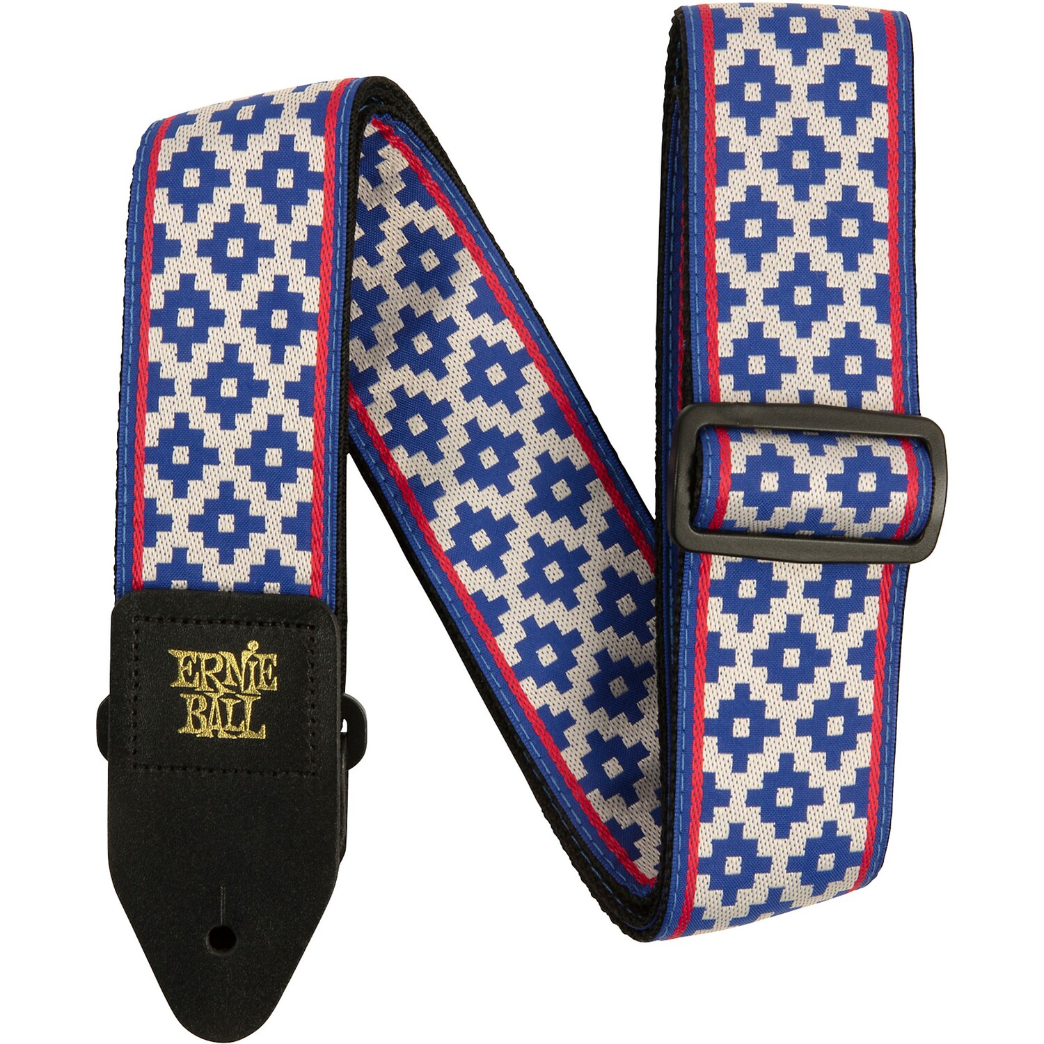 

Жаккардовый ремень для гитары Ernie Ball Polypro, синий Crux