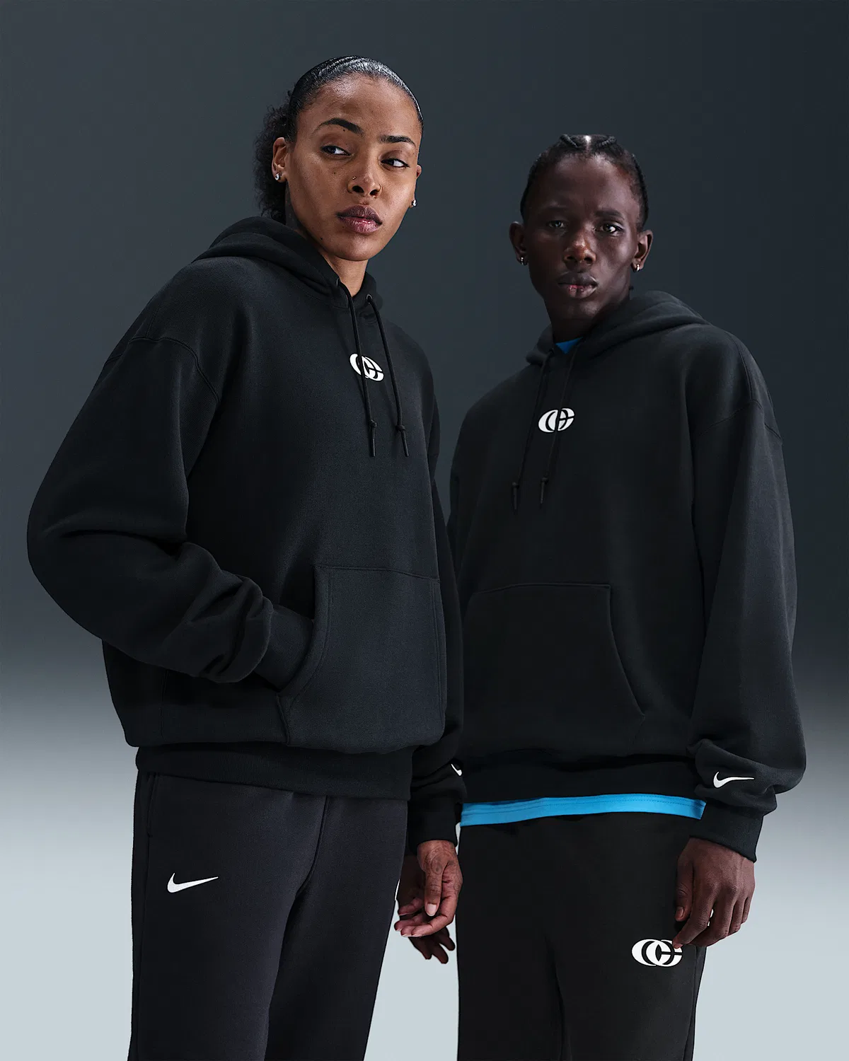 Nike Basketball Fleece Pullover Hoodie Caitlin Clark, Black/Sail
