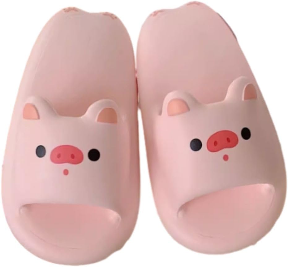 

Милые домашние тапочки irLocy в виде медведя, кота, свинки, животного, для дома, для женщин и мужчин, летние мультяшные шлепанцы, розовый