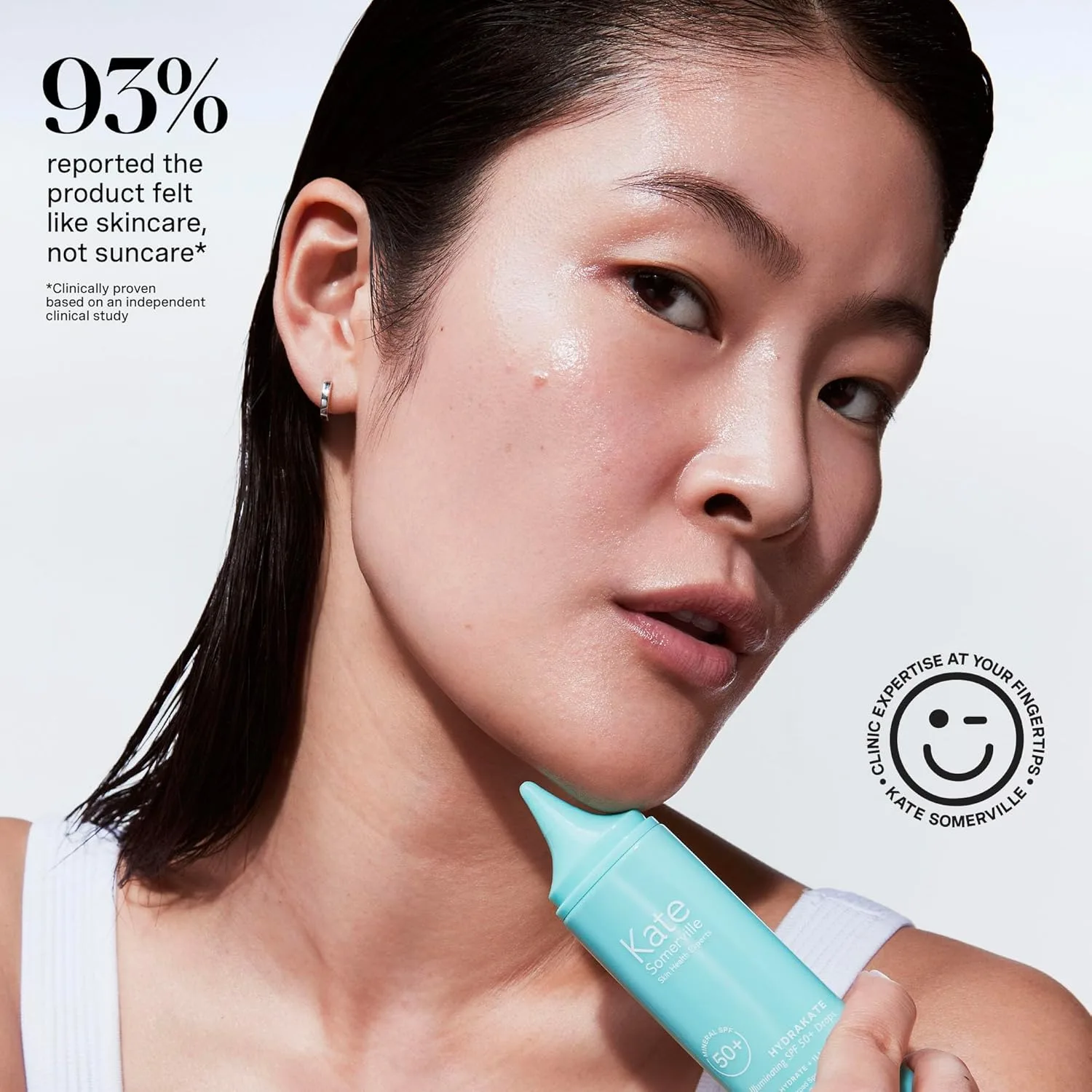Солнцезащитные капли Kate Somerville HydraKate Illuminating Sunscreen Drops - тонирующий минеральный солнцезащитный крем SPF 50+ с оксидом цинка, увлажняющий и омолаживающий, 1,7 жидких унций. 100 мл (2 x 50 мл) — фото 4
