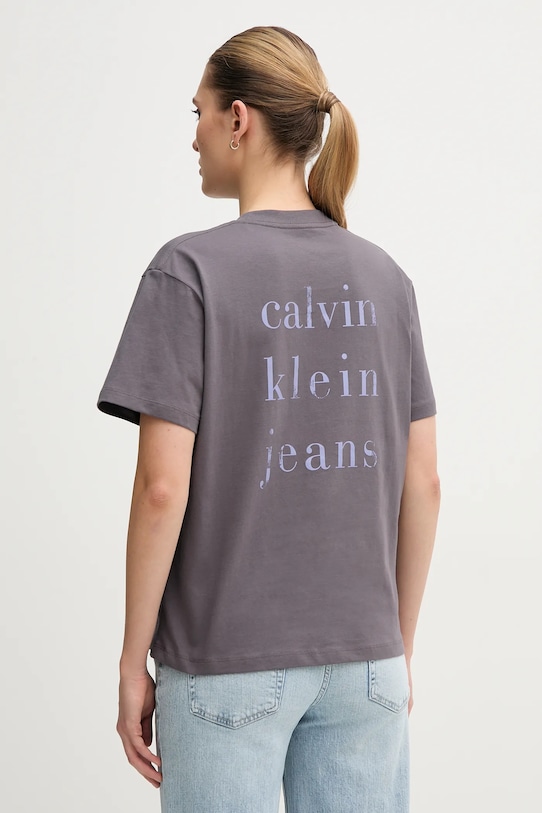 

Хлопковая футболка Calvin Klein Jeans, серый