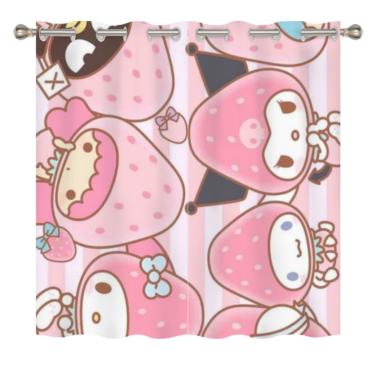 

Шторы плотные с принтом Sanrio, розовый