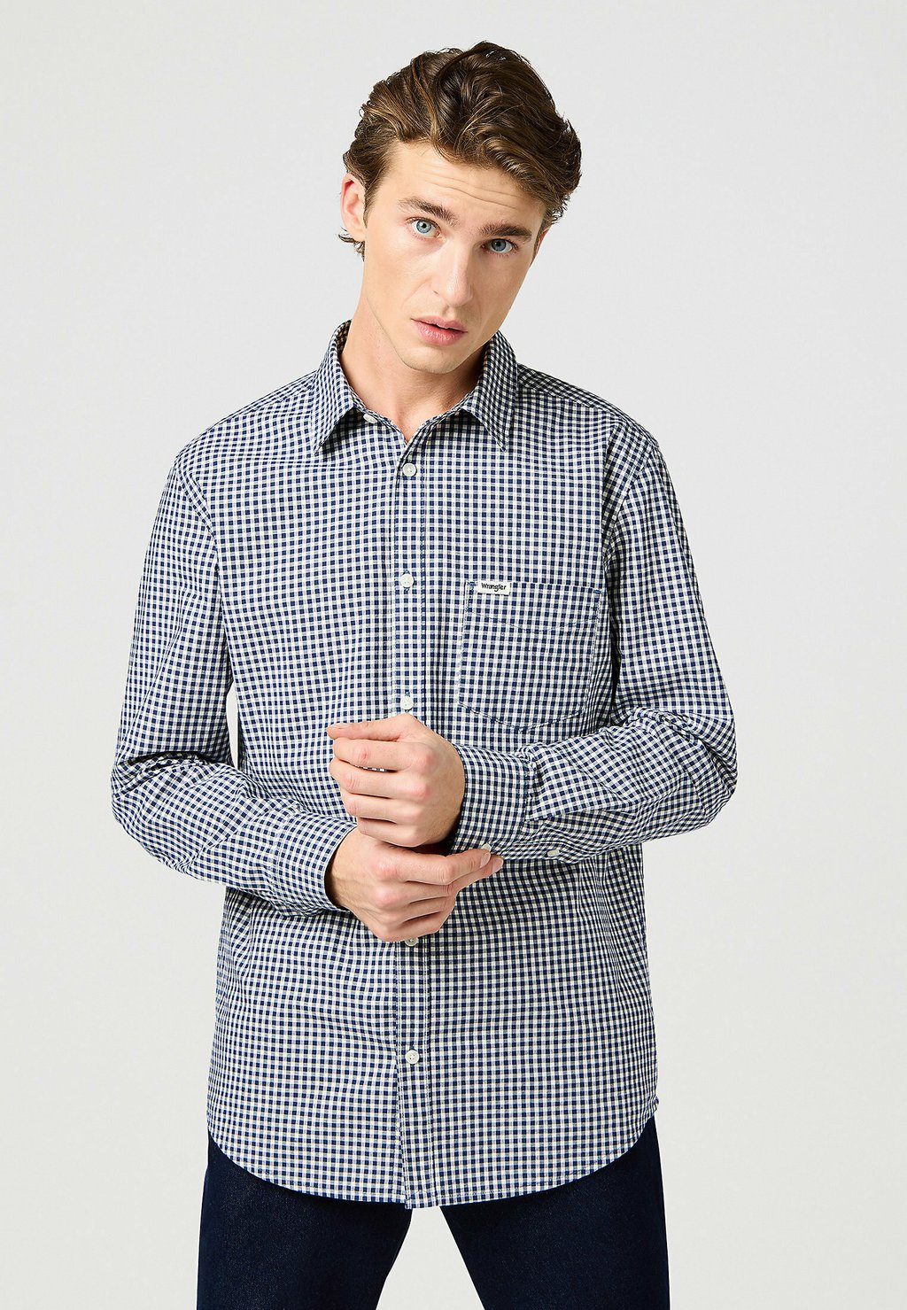 

Рубашка Wrangler, цвет Light-Blue Denim