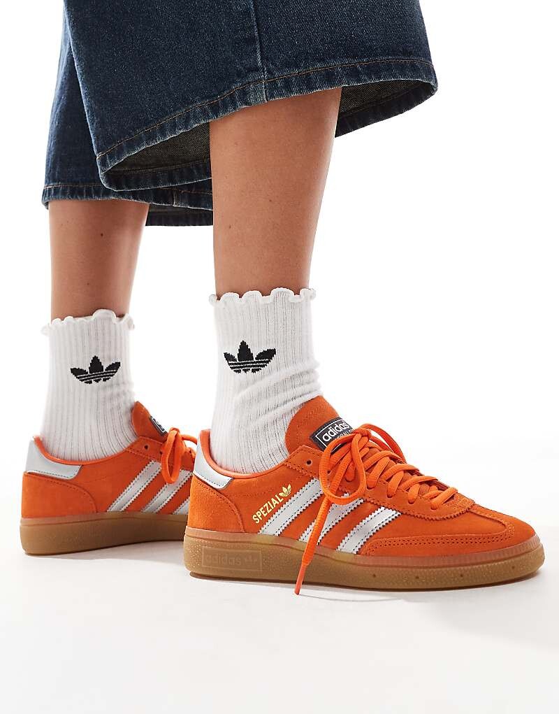 

adidas Originals – Handball Spezial – оранжево-серебристые спортивные кроссовки на резиновой подошве, Оранжевый, adidas Originals – Handball Spezial – оранжево-серебристые спортивные кроссовки на резиновой подошве