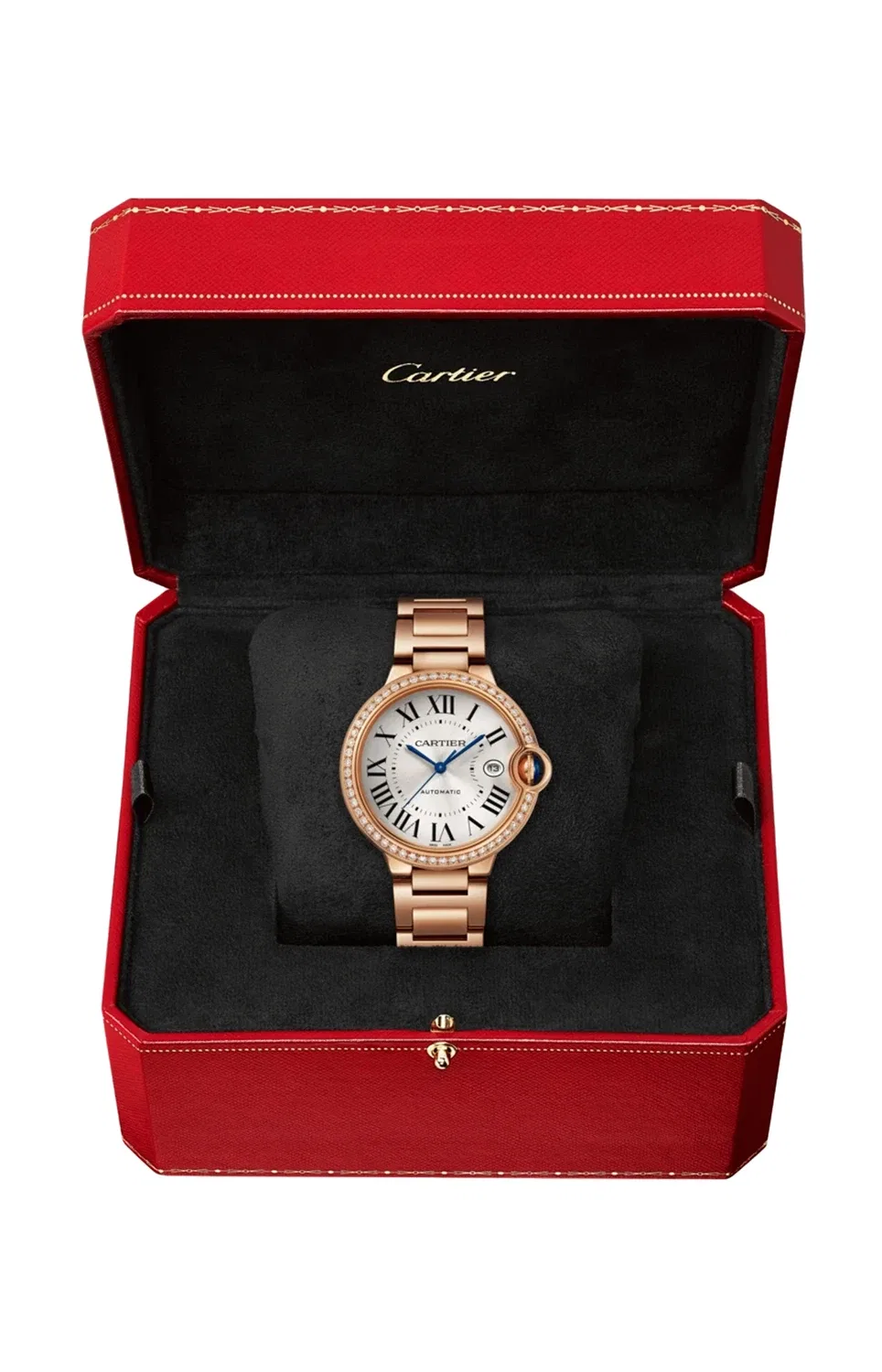 Ballon Bleu de CARTIER 40 мм, автоматические, розовое золото, бриллианты - WJBB0057, золотой — фото 2